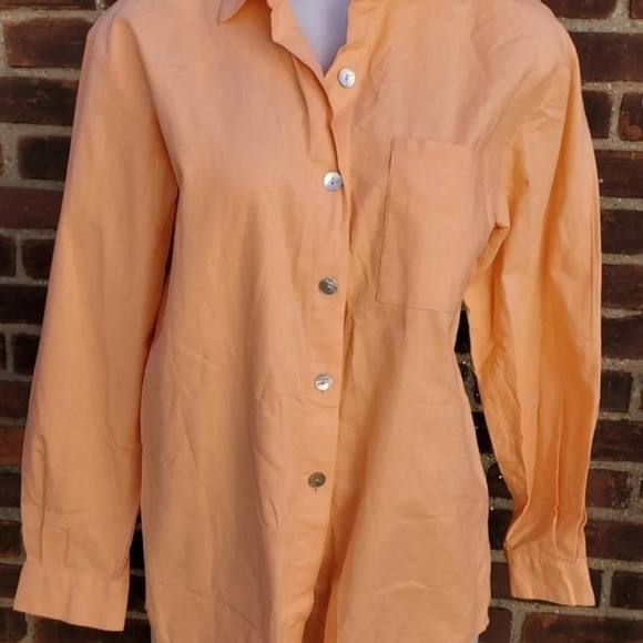Spiegel‎ Vintage Peach perfection linen top S - Picture 2 of 7